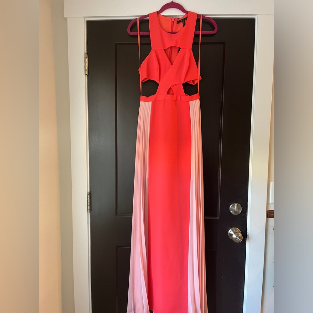 Orange/pink cutout gown
